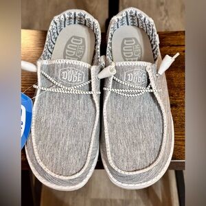Hey Dude Women's Wendy Boho Stitch White Melange Size W7 NWT